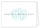 White Monogram Folded Enclosure Cards Image 1 of 4